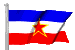 Flagge Jugoslawiens