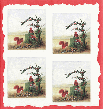 Decoupage-Papier, mittig