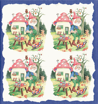 Decoupage-Papier, mittig