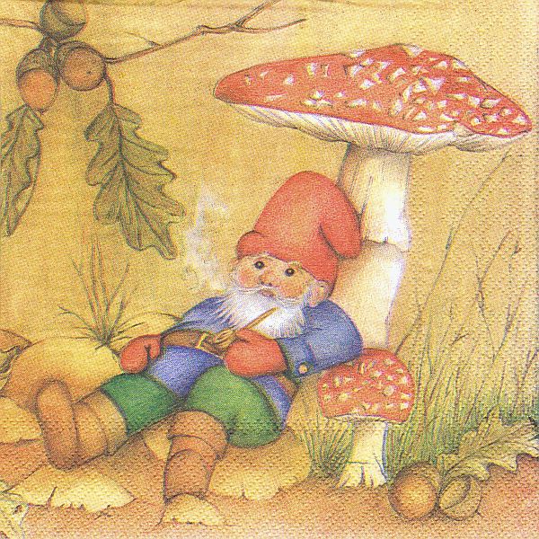 Serviette, ein Viertel