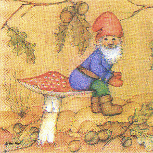 Serviette, ein Viertel