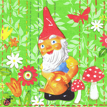 Serviette, ein Viertel