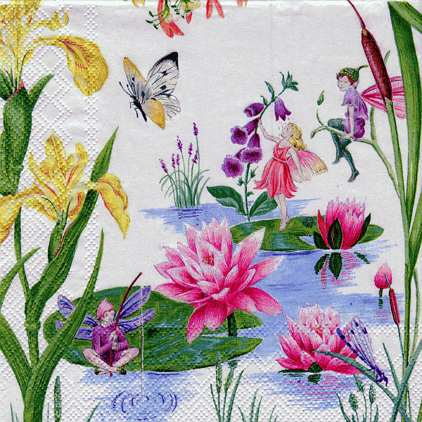 Serviette, ein Viertel