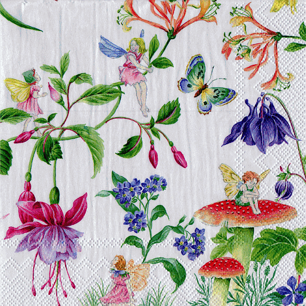 Serviette, ein Viertel