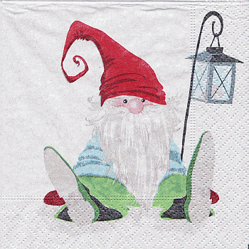 Serviette, ein Viertel