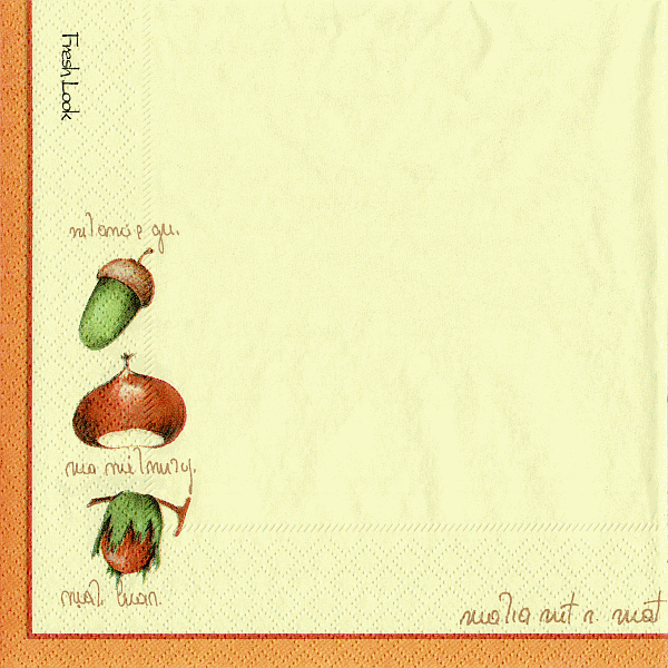 Serviette, ein Viertel
