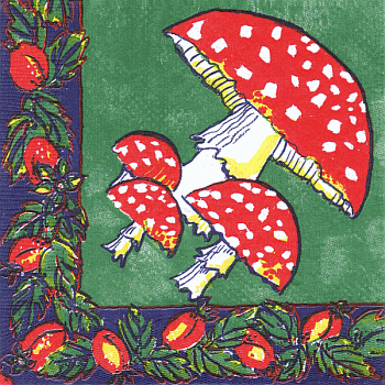 Serviette, ein Viertel