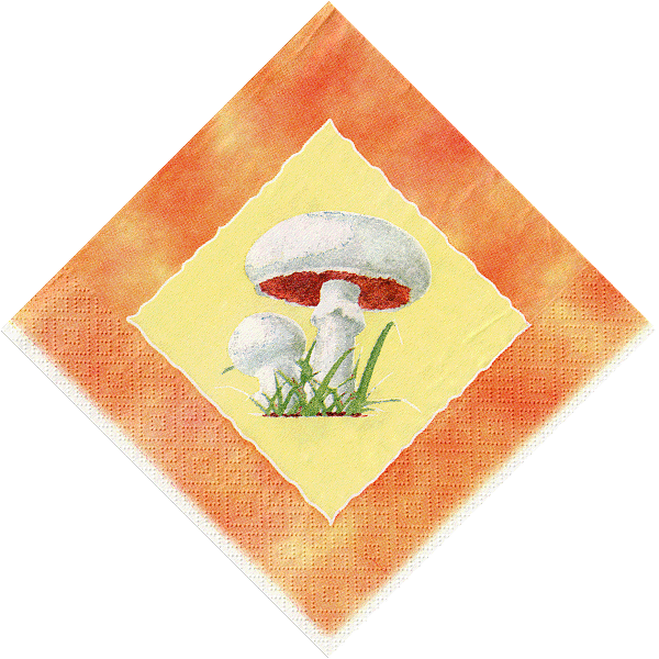 Serviette, ein Viertel