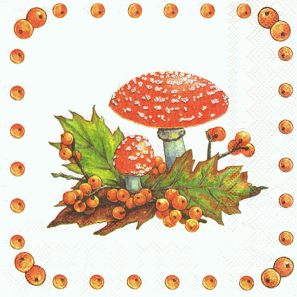 Serviette, ein Viertel