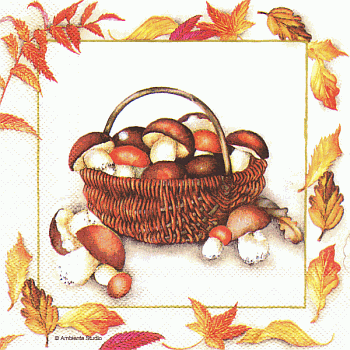 Serviette, ein Viertel