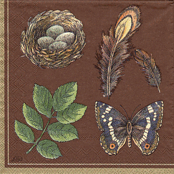 Serviette, ein Viertel