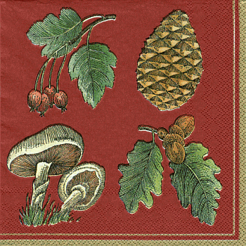 Serviette, ein Viertel
