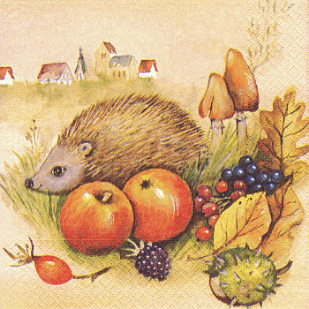 Serviette, ein Viertel