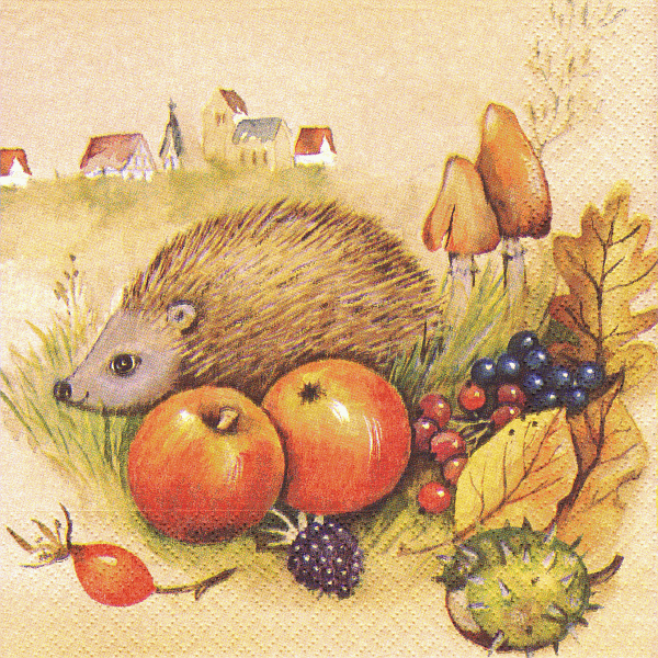 Serviette, ein Viertel