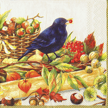 Serviette, ein Viertel