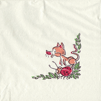Serviette, ein Viertel
