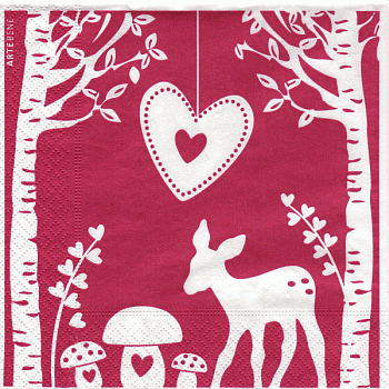 Serviette, ein Viertel