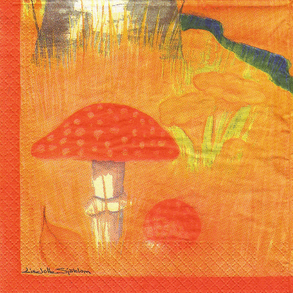 Serviette, ein Viertel