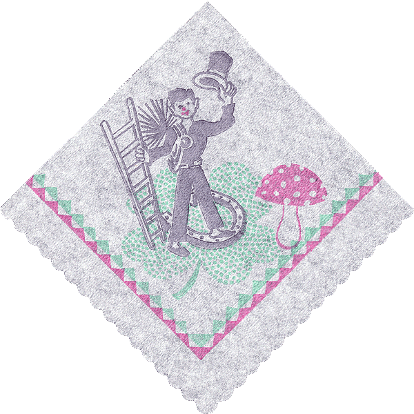 Serviette, ein Viertel