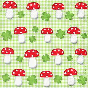 Serviette, ein Viertel