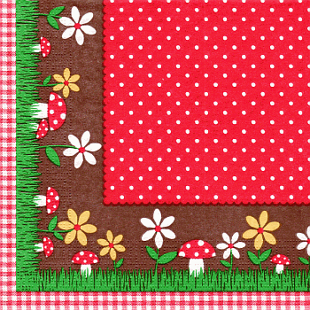 Serviette, ein Viertel