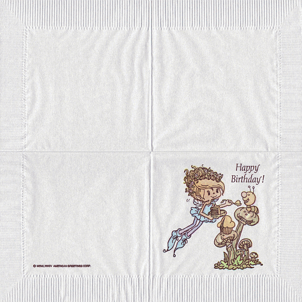 Serviette, ein Viertel