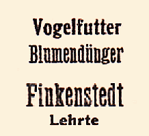 Finkenstedt, Vogelfutter u. Blumendünger