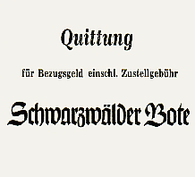 Zeitung Schwarzw&auml;lder Bote